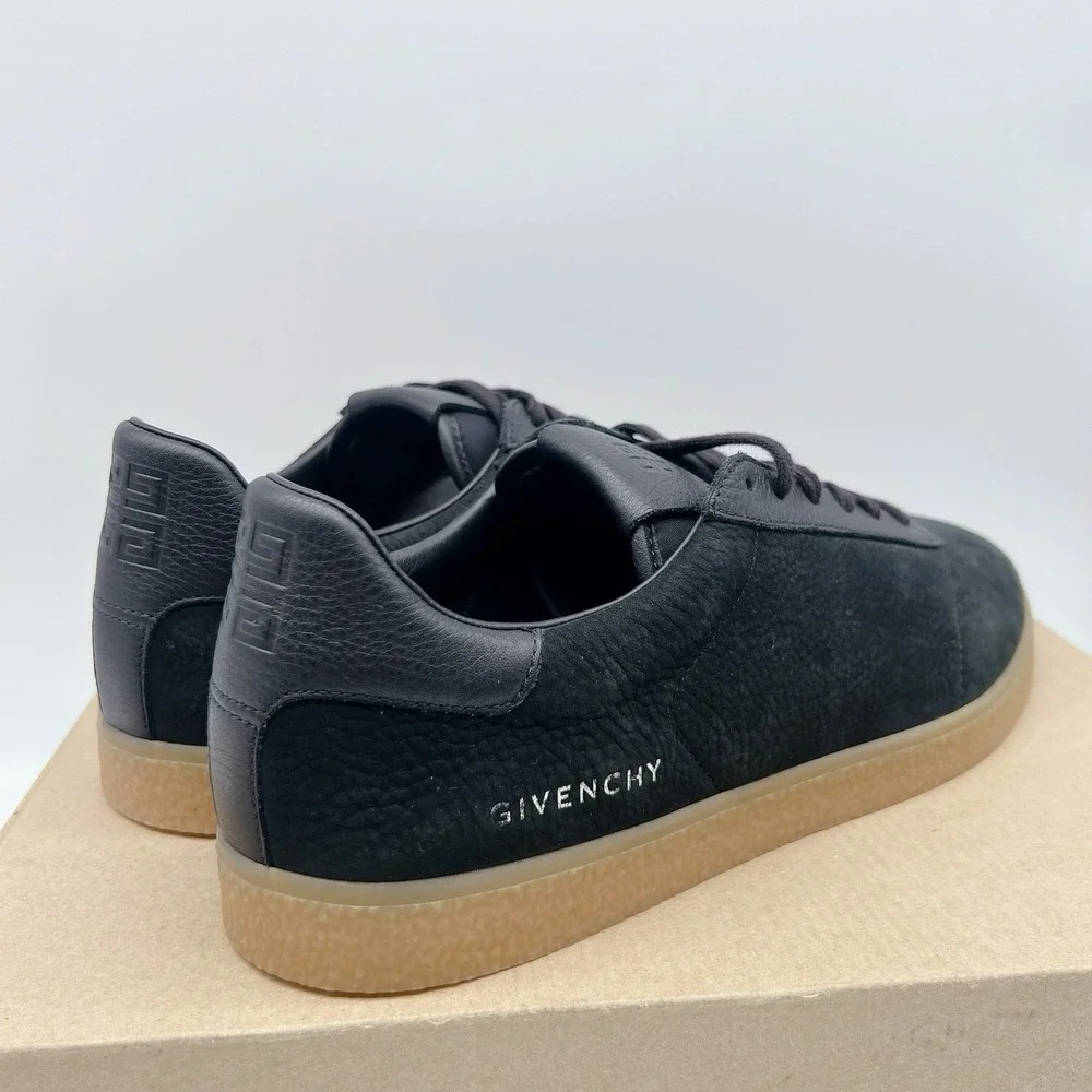 Givenchy Town Men's Designer Fashion Sneakers Black Nubuck Leather EU 43 US 10